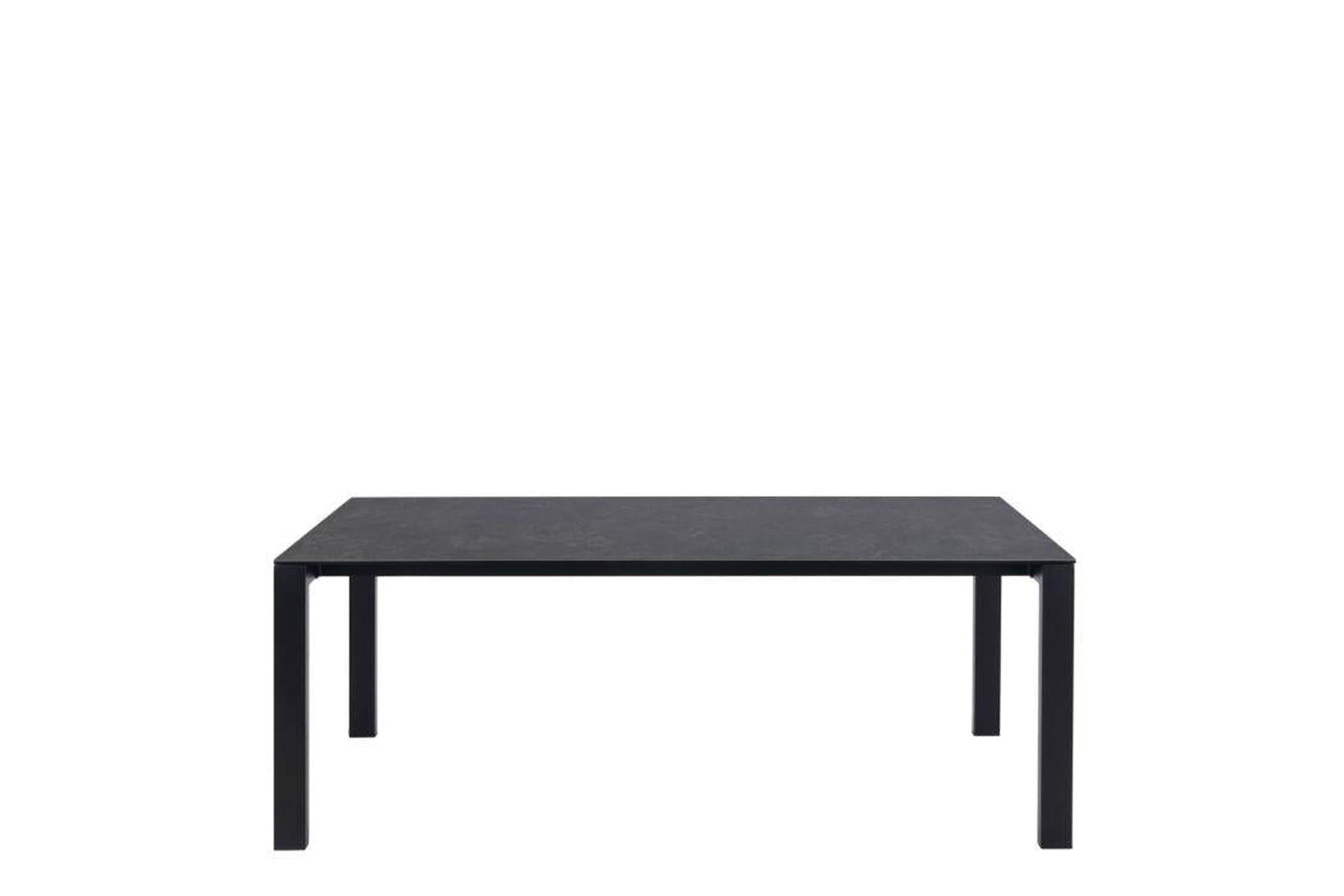 Brentford Matt Black Ceramic Dining Table 200x90cm