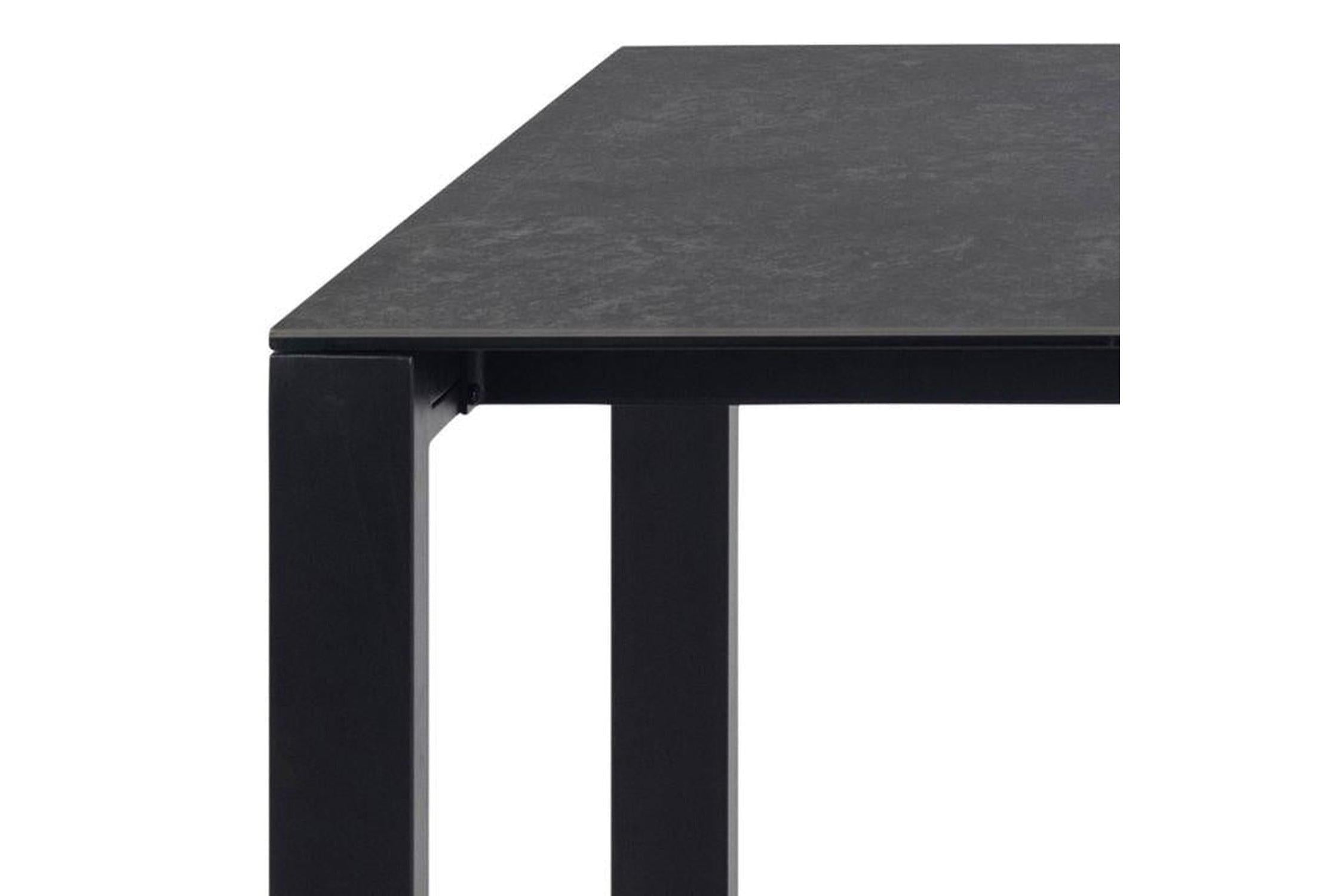 Brentford Matt Black Ceramic Dining Table 200x90cm