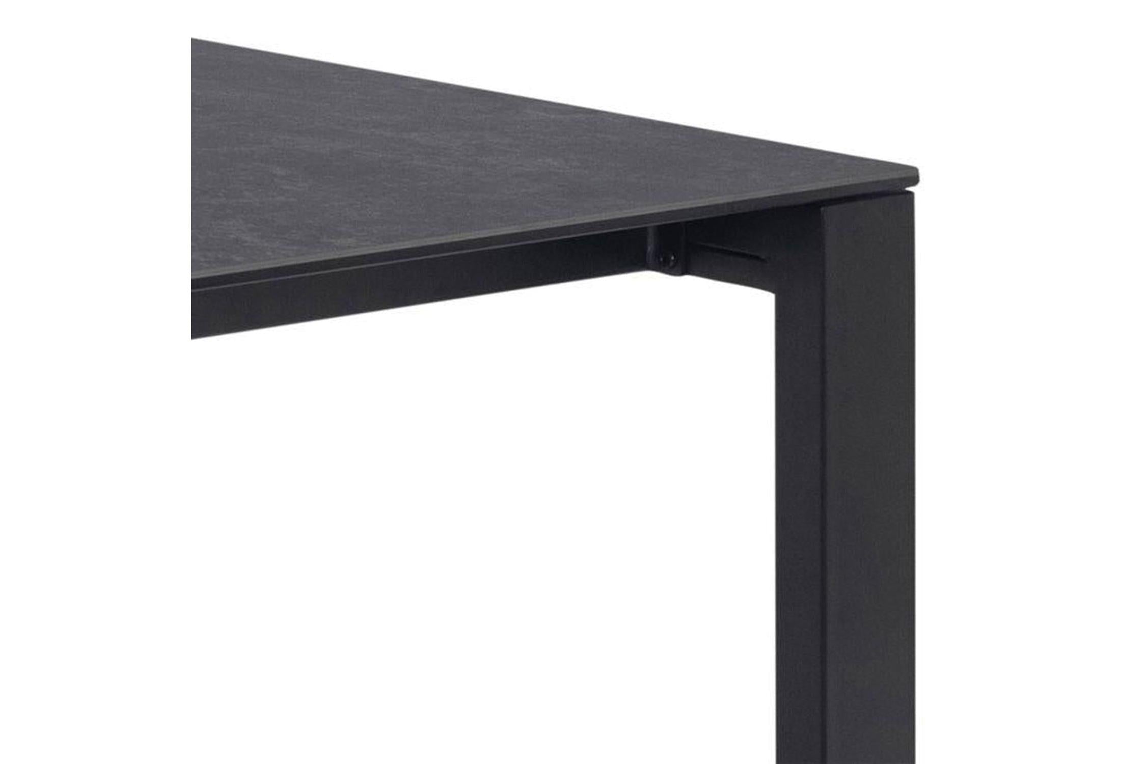 Brentford Matt Black Ceramic Dining Table 200x90cm