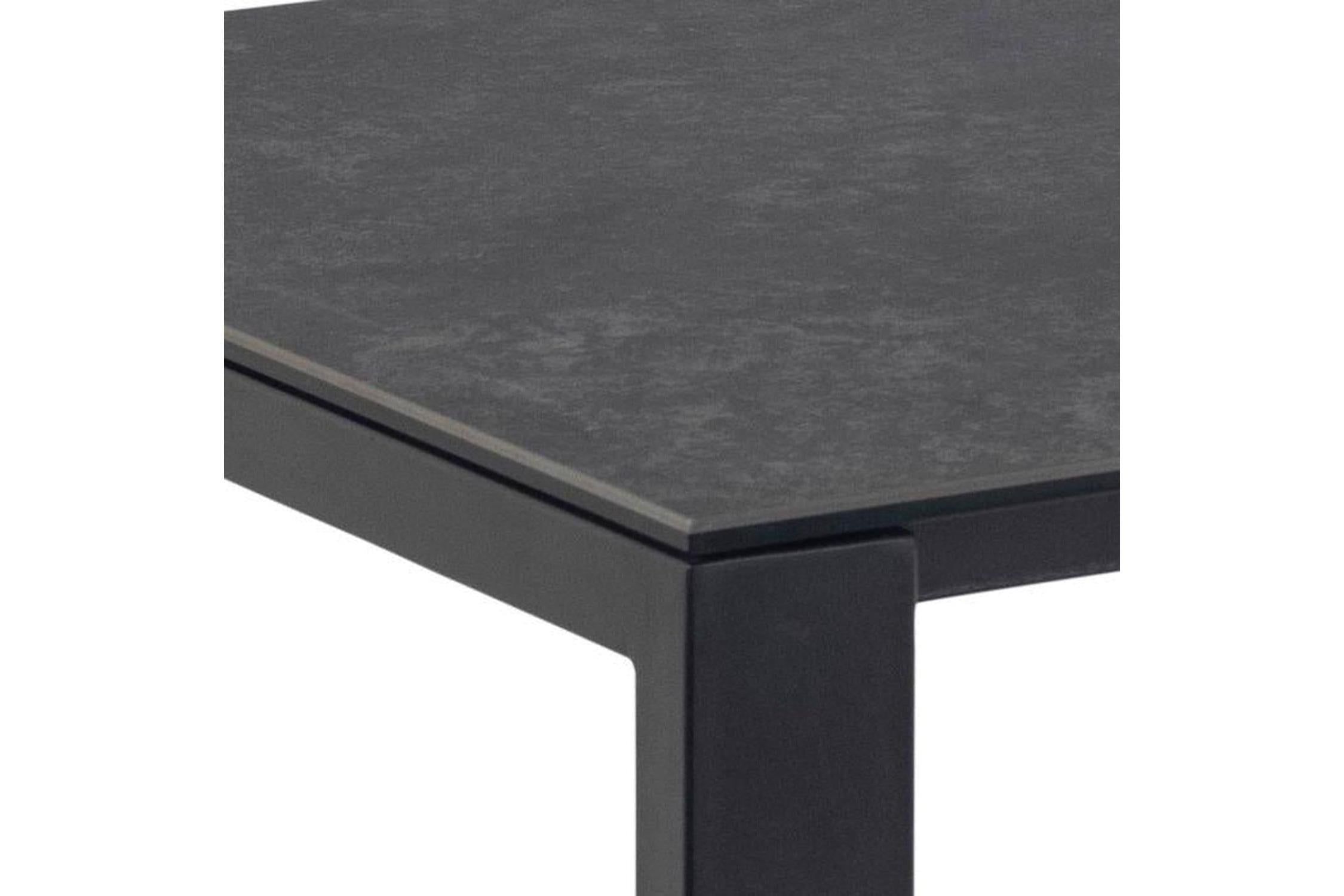 Brentford Matt Black Ceramic Dining Table 200x90cm