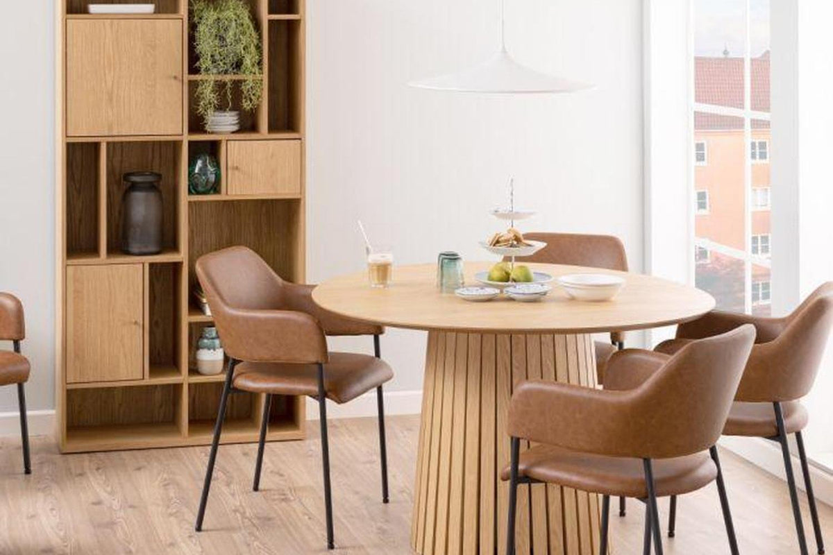 Christo Round Dining Table in Oak 120cm