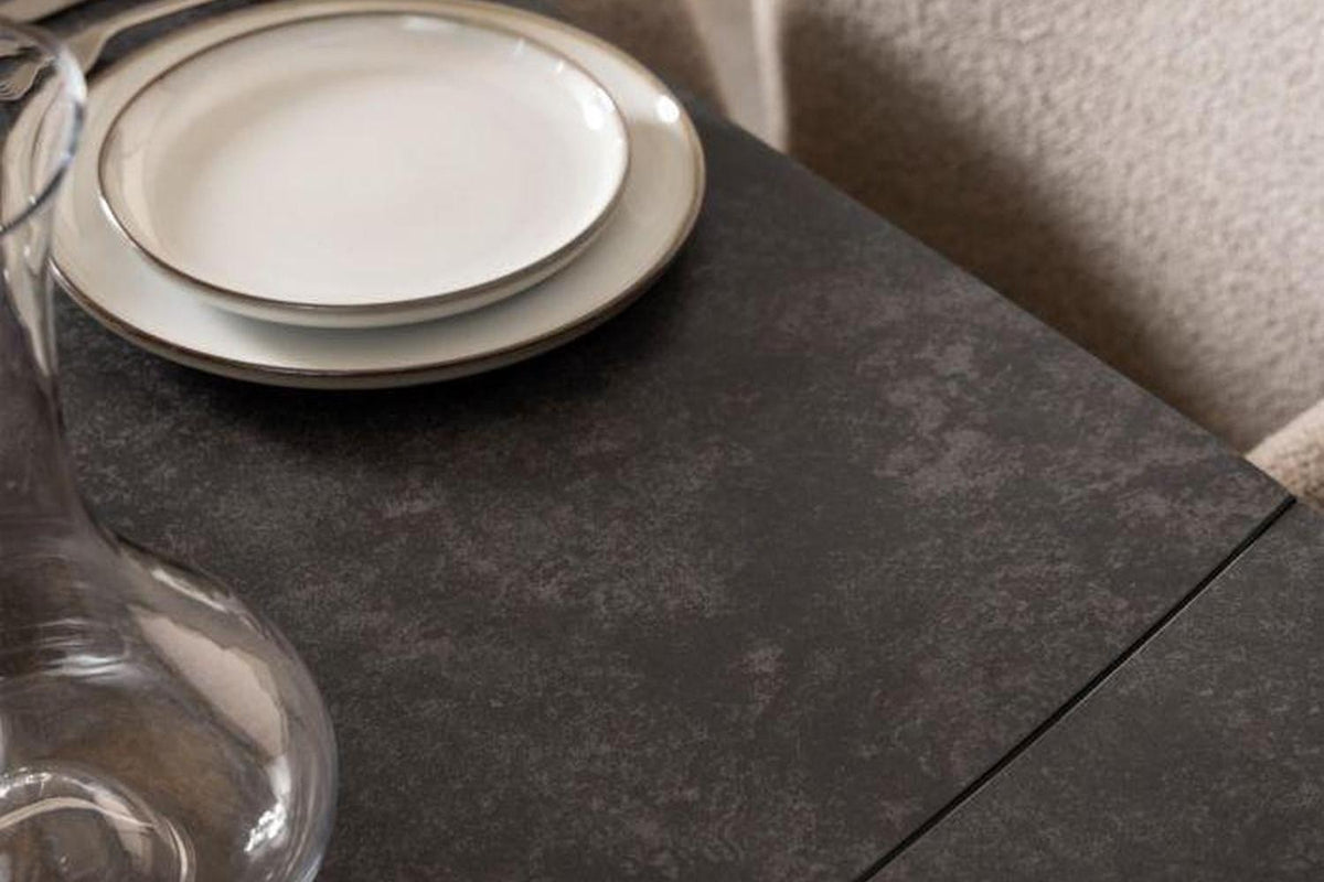 Blackburn Extending Ceramic Dining Table in Black 160-240cm