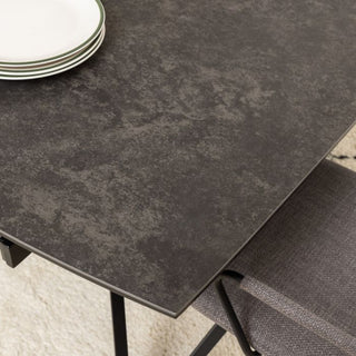 Blackburn Extending Ceramic Dining Table in Black 160-240cm