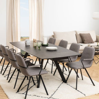 Blackburn Extending Ceramic Dining Table in Black 160-240cm