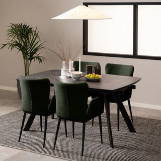 Blackburn Extending Ceramic Dining Table in Black 160-240cm