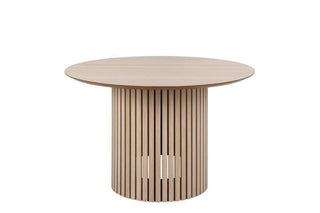 Linley Round Dining Table in White Oak 120cm