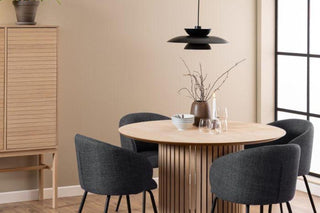 Linley Round Dining Table in White Oak 120cm