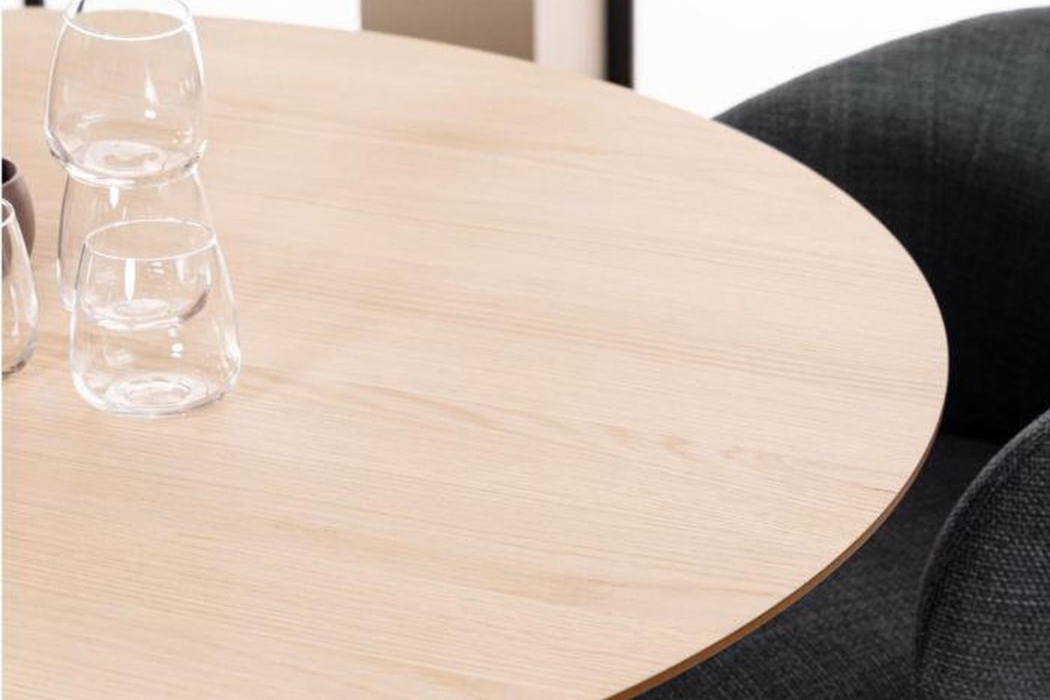Linley Round Dining Table in White Oak 120cm