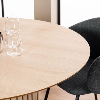 Linley Round Dining Table in White Oak 120cm