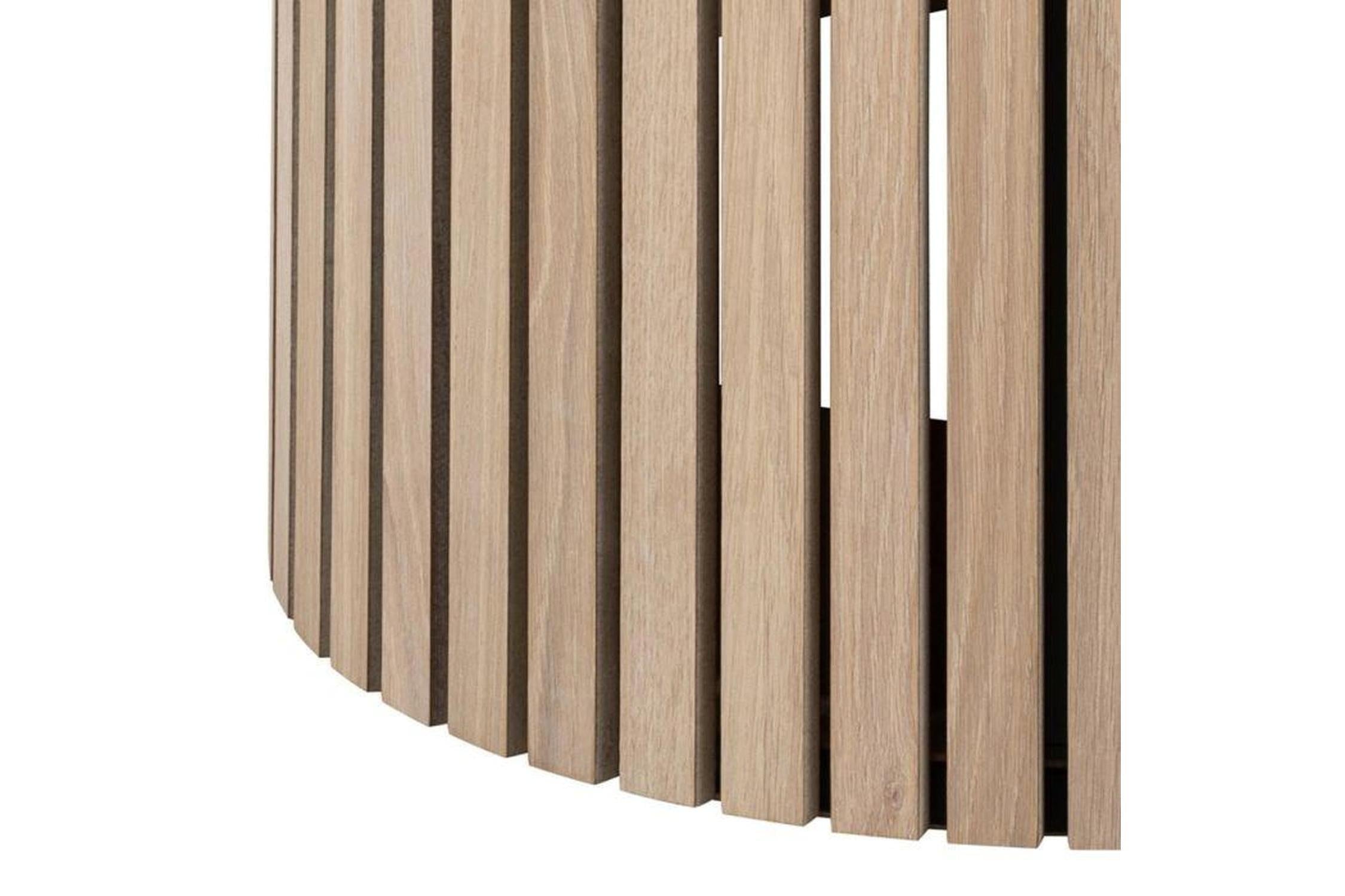 Linley Round Dining Table in White Oak 120cm