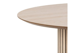 Linley Round Dining Table in White Oak 120cm