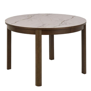 Southampton Round Extendable Dining Table in Cream Ceramic 120cm
