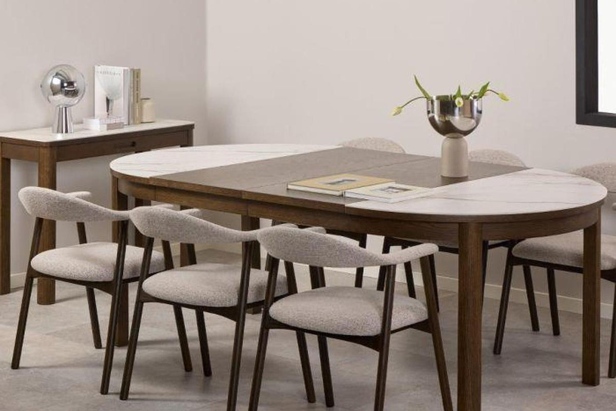 Southampton Extension Leaf in Smoked Oak Veneer Set of 2 for the Southampton Round Extendable Dining Table