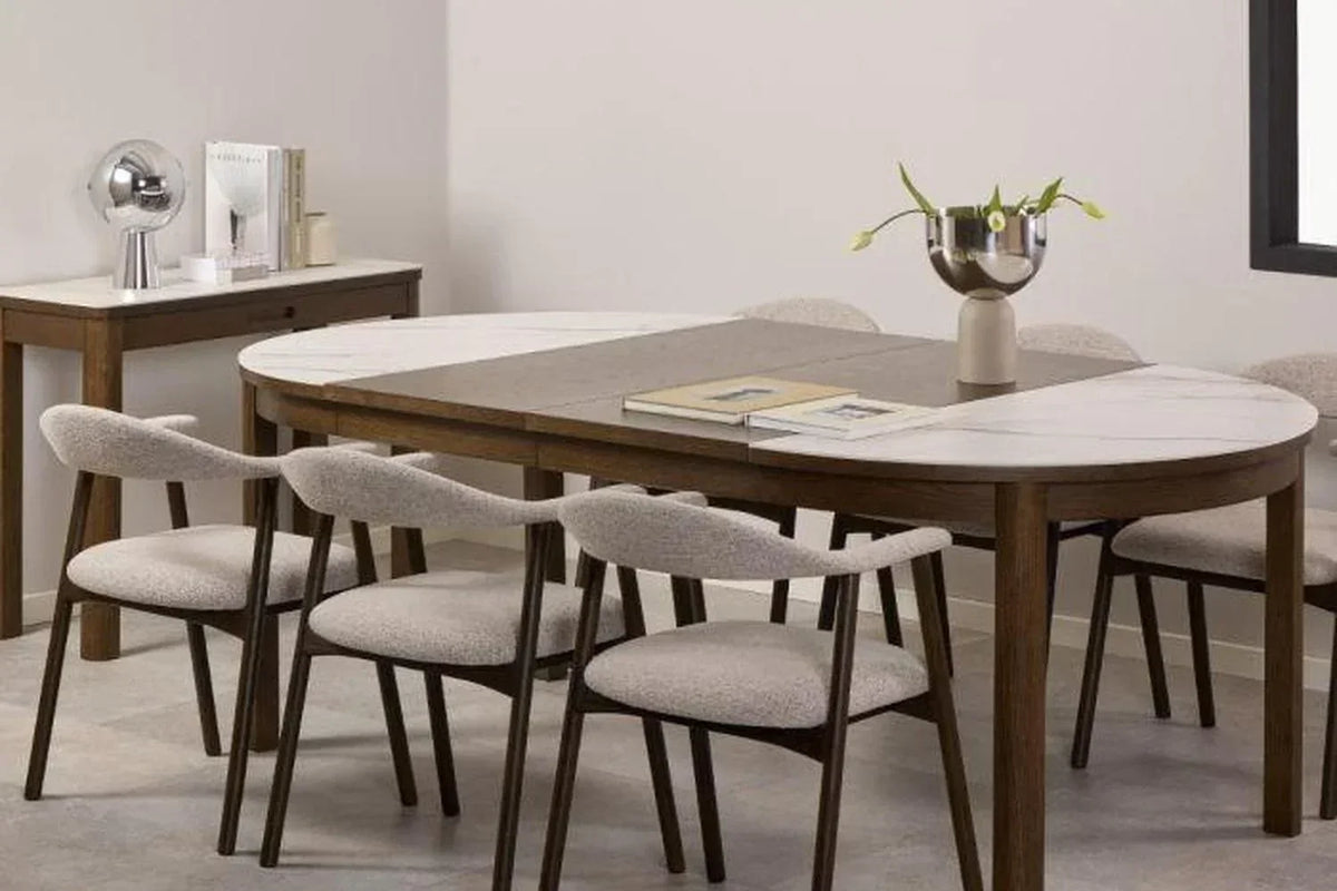 Southampton Extension Leaf in Smoked Oak Veneer Set of 2 for the Southampton Round Extendable Dining Table