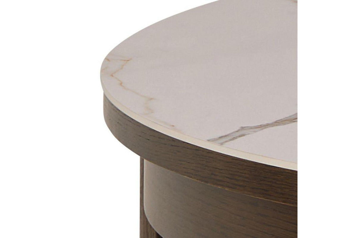 Southampton Round Extendable Dining Table in Cream Ceramic 220cm