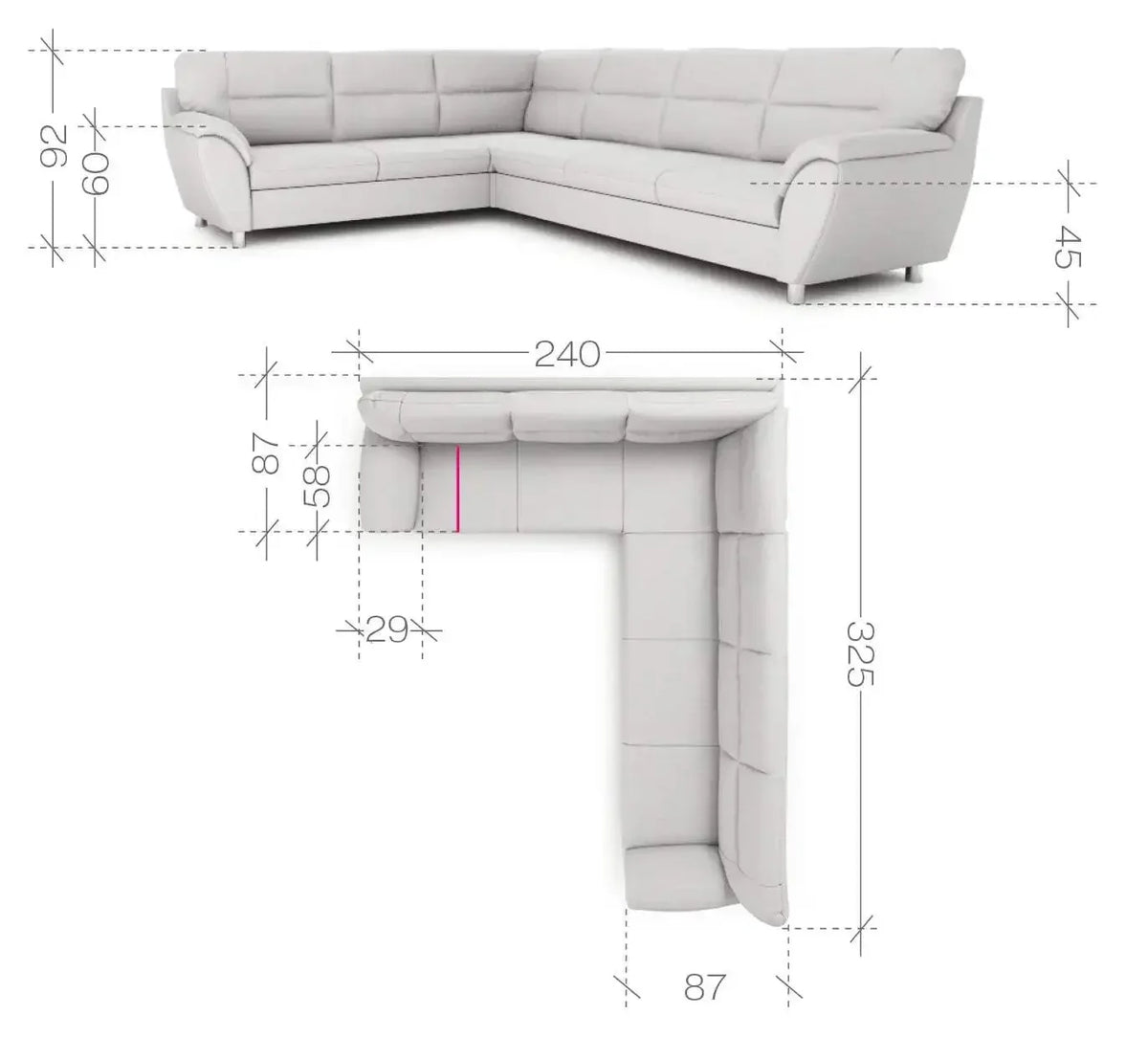 Amigo Corner Sofa Bed XL Soft 6 Black FAST DELIVERY - Msofas LTD
