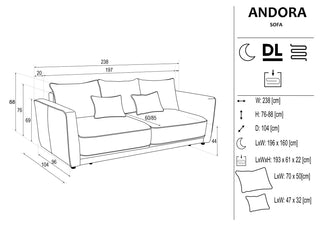 Sofa rozkładana Andora
