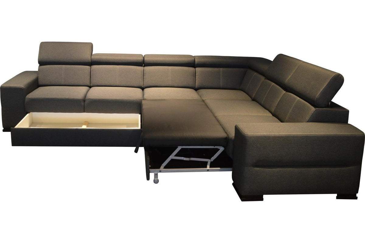 Apollo PR2 Express Delivery Corner Sofa Bed With Storage Graceland Sky Blue
