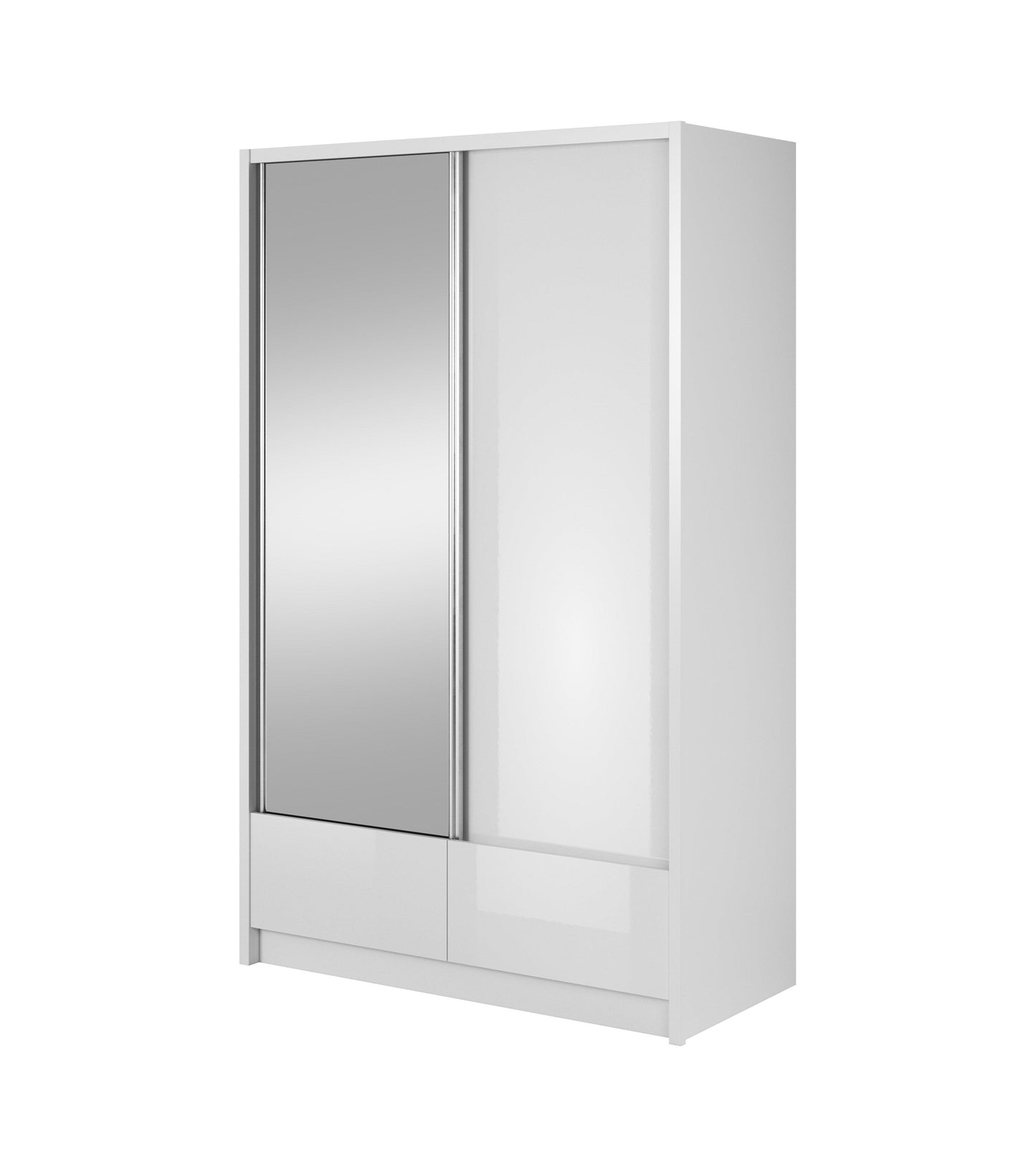 Aria I 130 White Wardrobe with Mirror