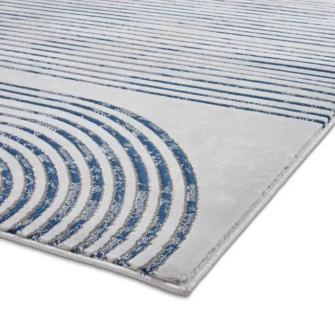 Apollo Think 2683 Grey Navy Rug