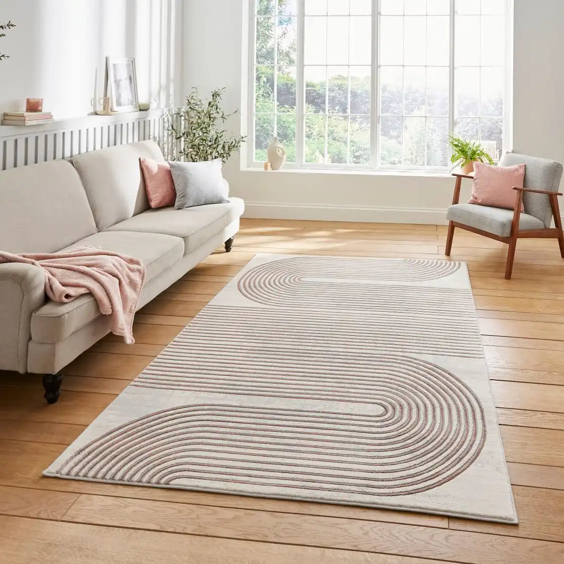 Apollo Think 2683 Grey Rose Rug