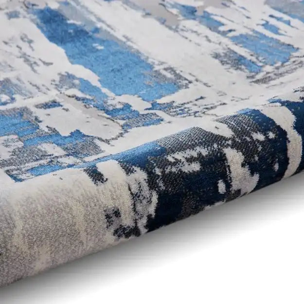 Apollo Think GR579 Grey Navy Rug