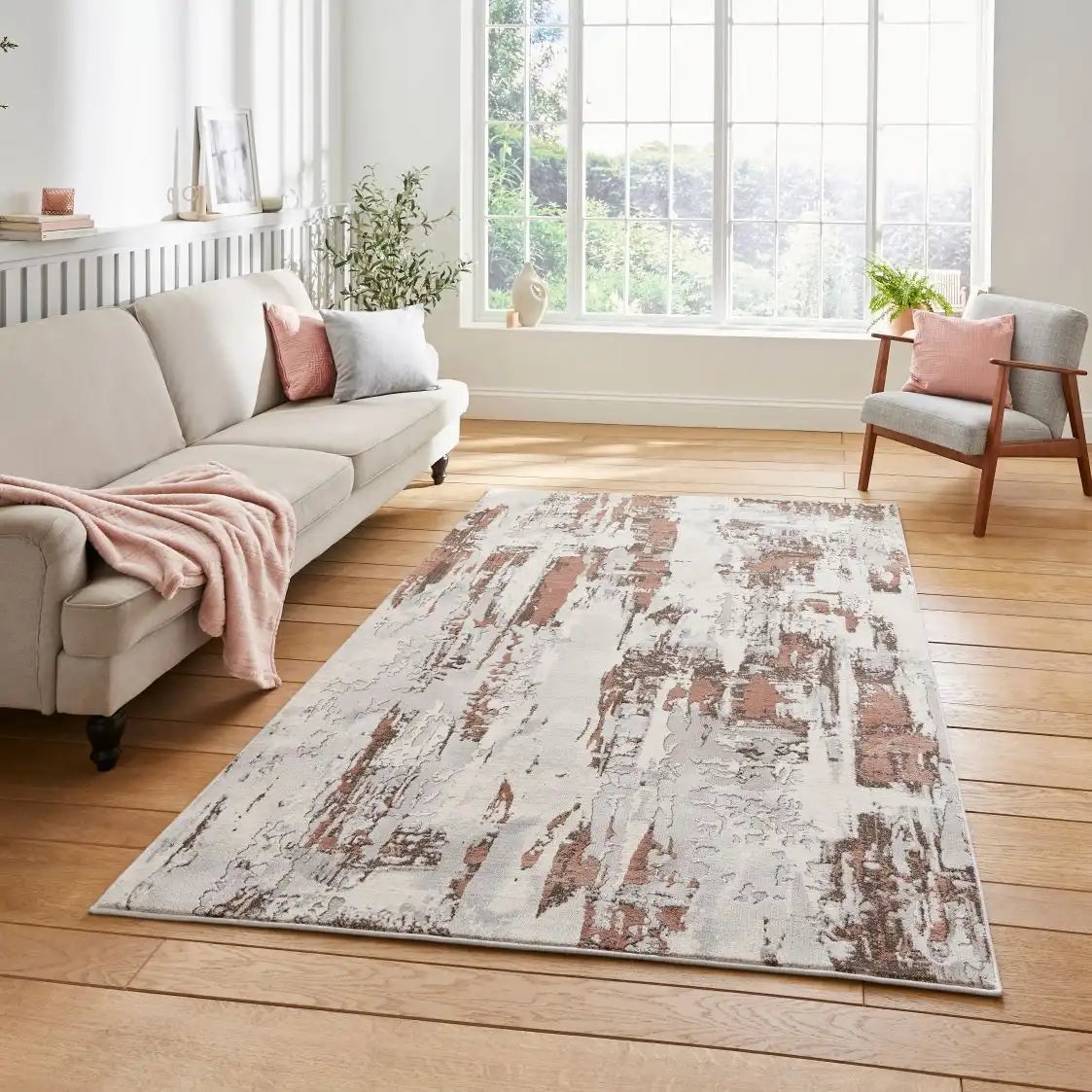 Apollo Think GR579 Grey Rose Rug