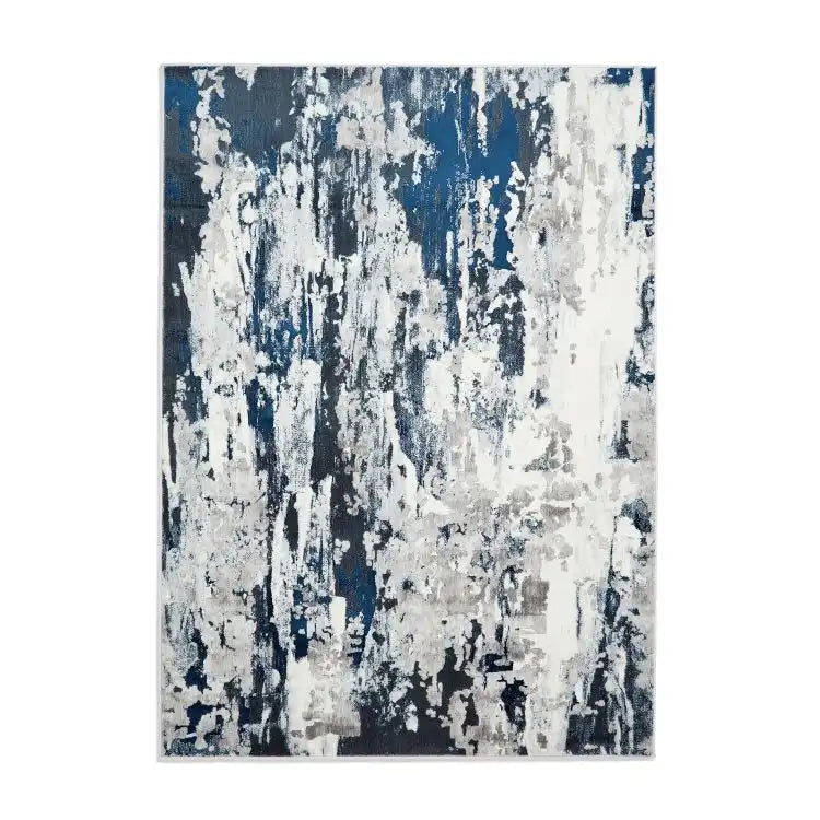 Apollo Think GR580 Grey Navy Rug