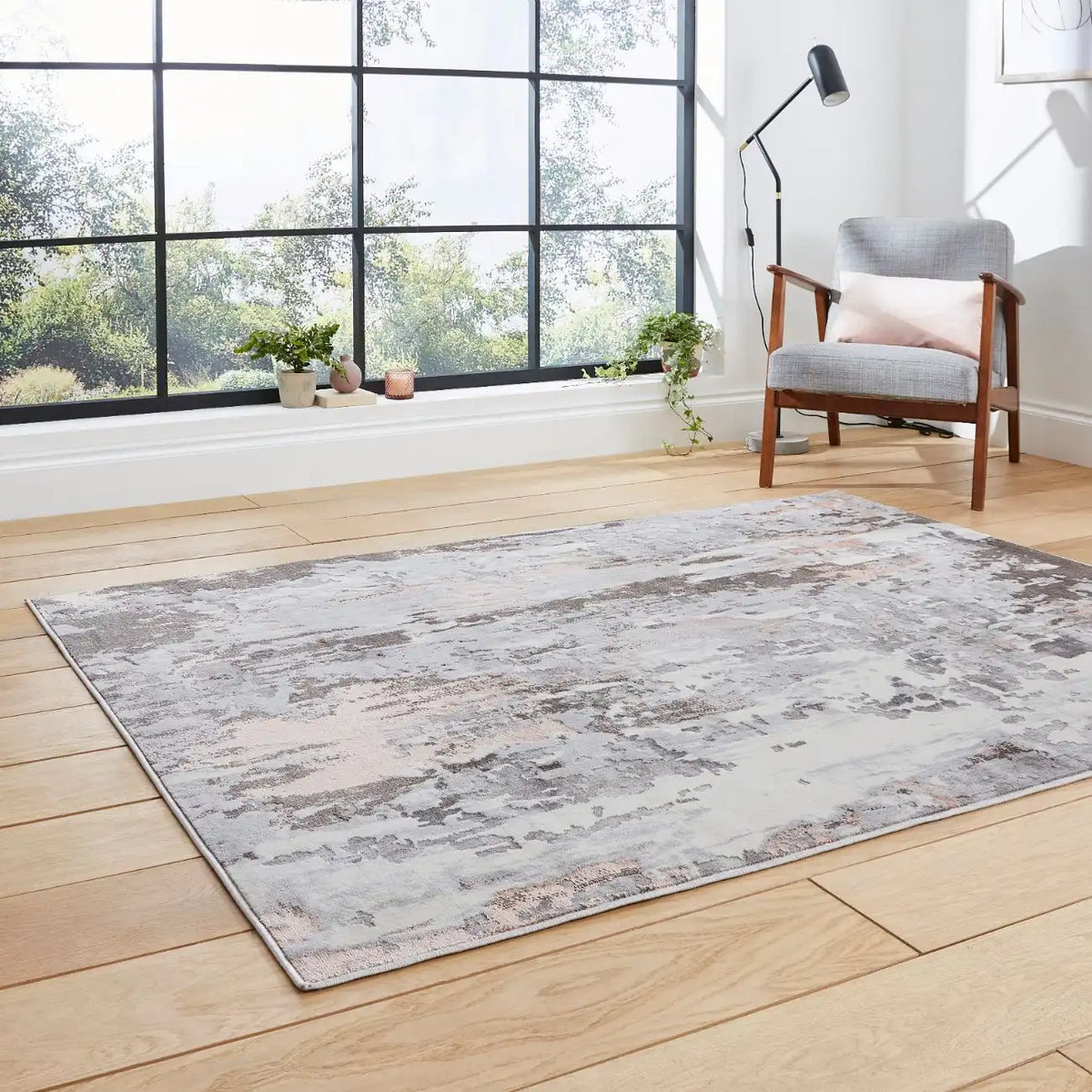 Apollo Think GR580 Grey Rose Rug