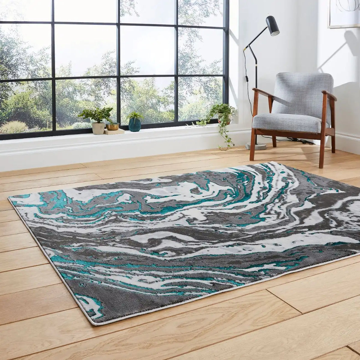 Apollo Think GR584 Grey Green Rug