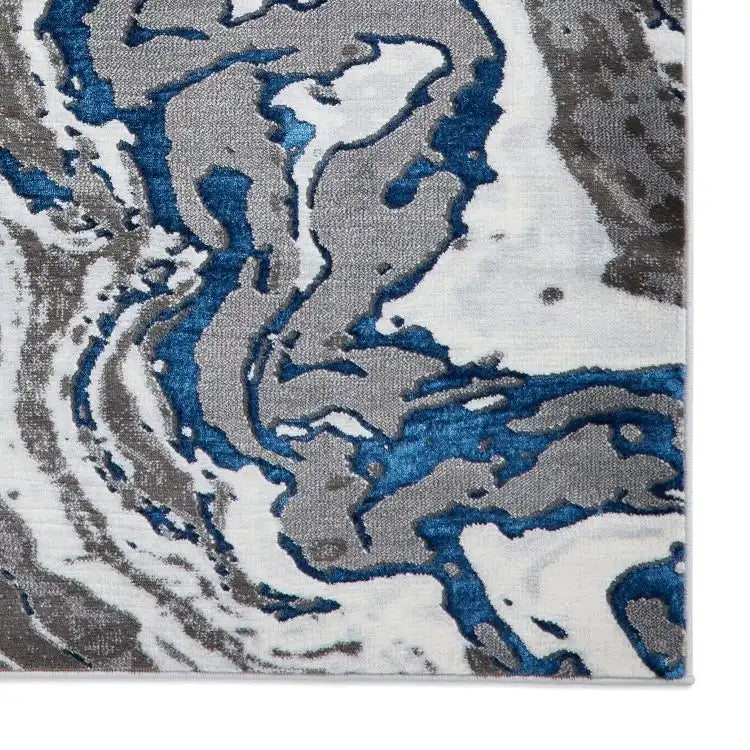 Apollo Think GR584 Grey Navy Rug