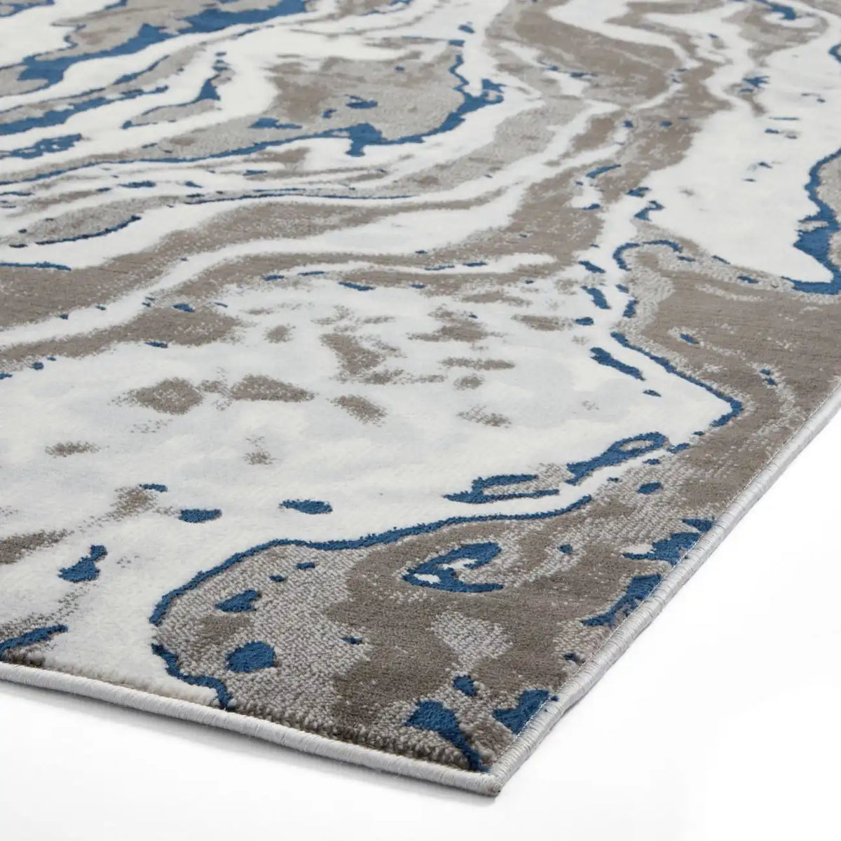 Apollo Think GR584 Grey Navy Rug