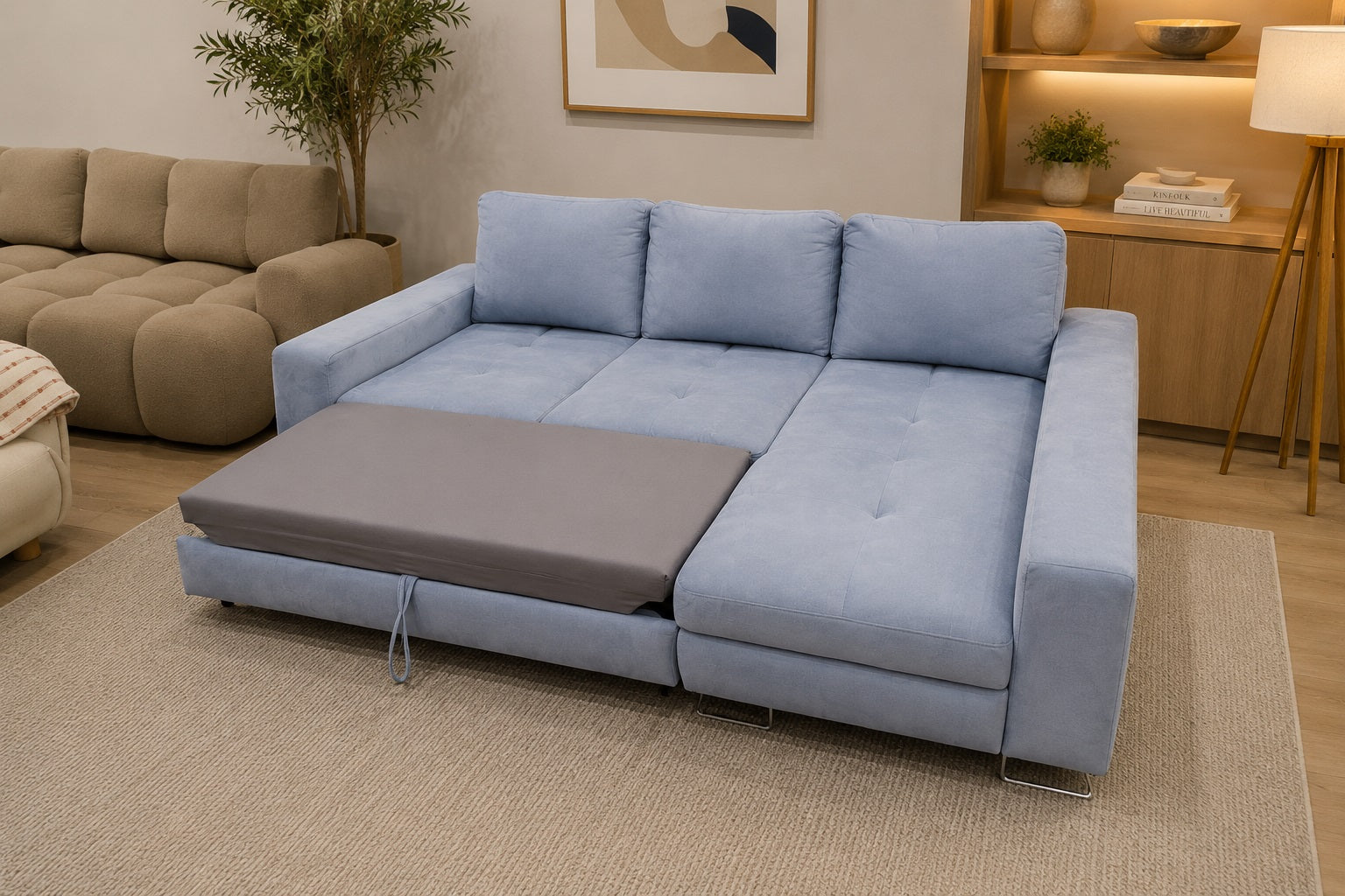 Ex-Display Asti Corner Sofa Bed With Storage Monolith 70