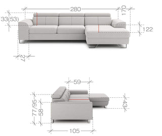 Asto Corner Sofa Bed - Msofas LTD