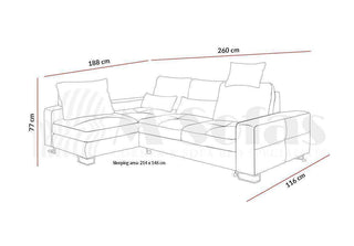 Asti Corner Sofa Bed - Msofas LTD