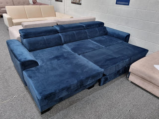 Ex-Display Asto Corner Sofa Bed in Monolith 77