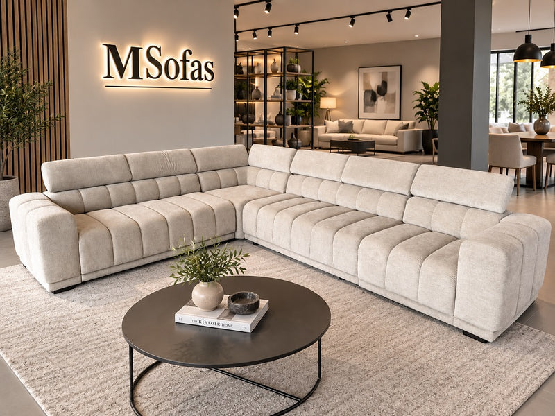 Augusto XL Express Delivery Corner Sofa Bed with Storage Graceland Taupe