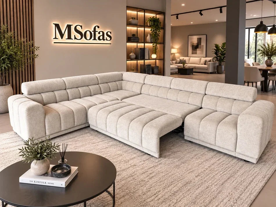 Augusto XL Express Delivery Corner Sofa Bed with Storage Graceland Taupe
