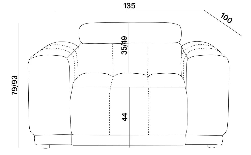 Augusto Armchair dimensions