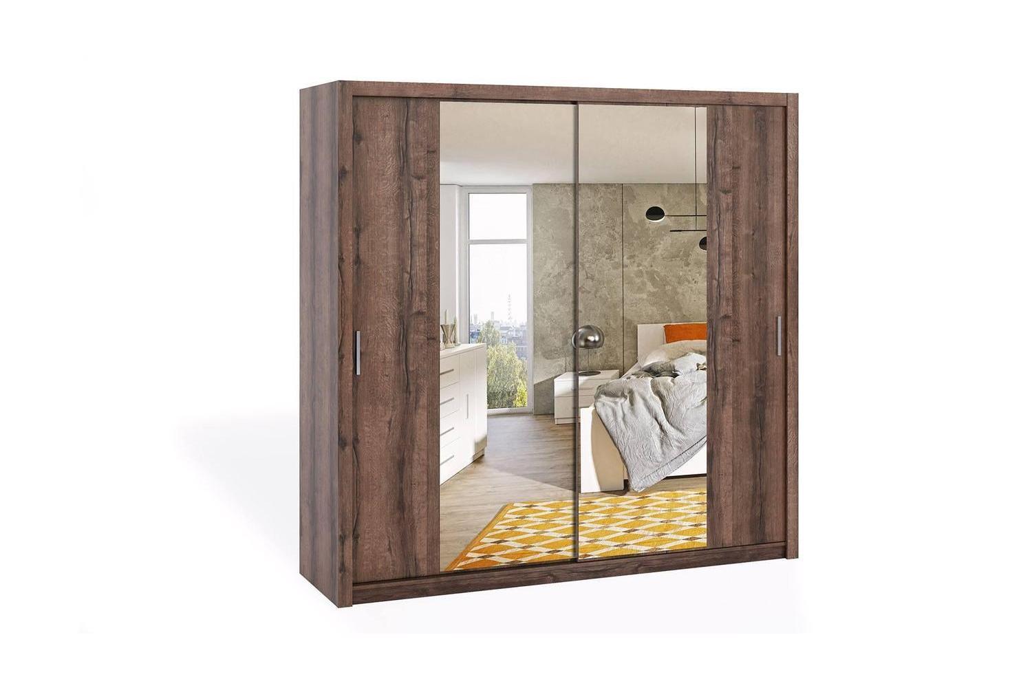 Bono Sliding Wardrobe With Mirror 220