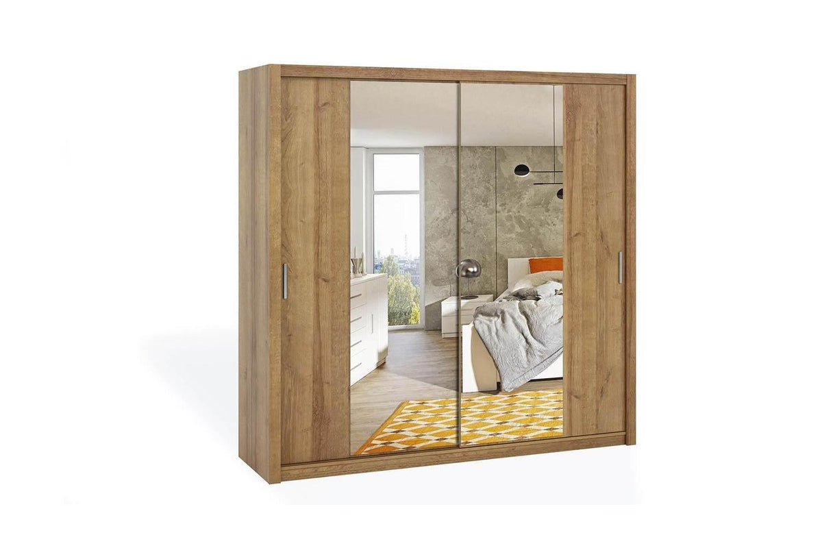 Bono Sliding Wardrobe With Mirror 220