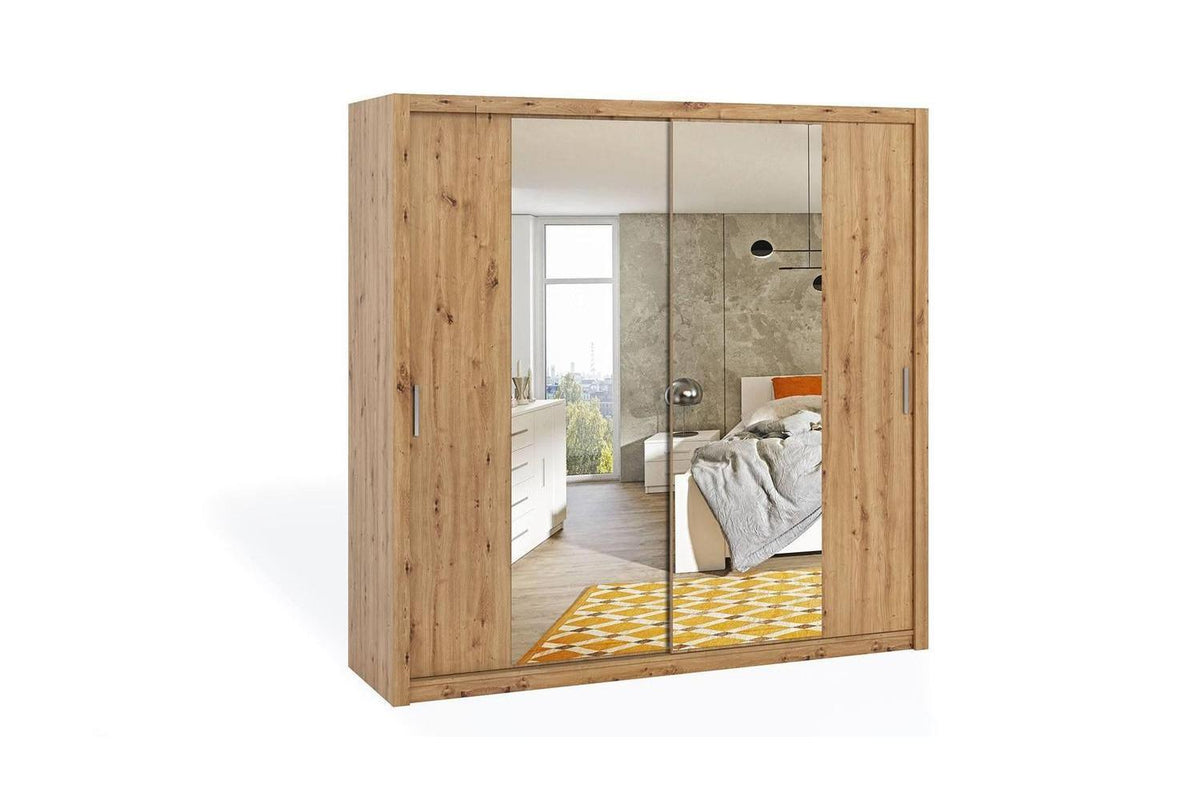 Bono Sliding Wardrobe With Mirror 220