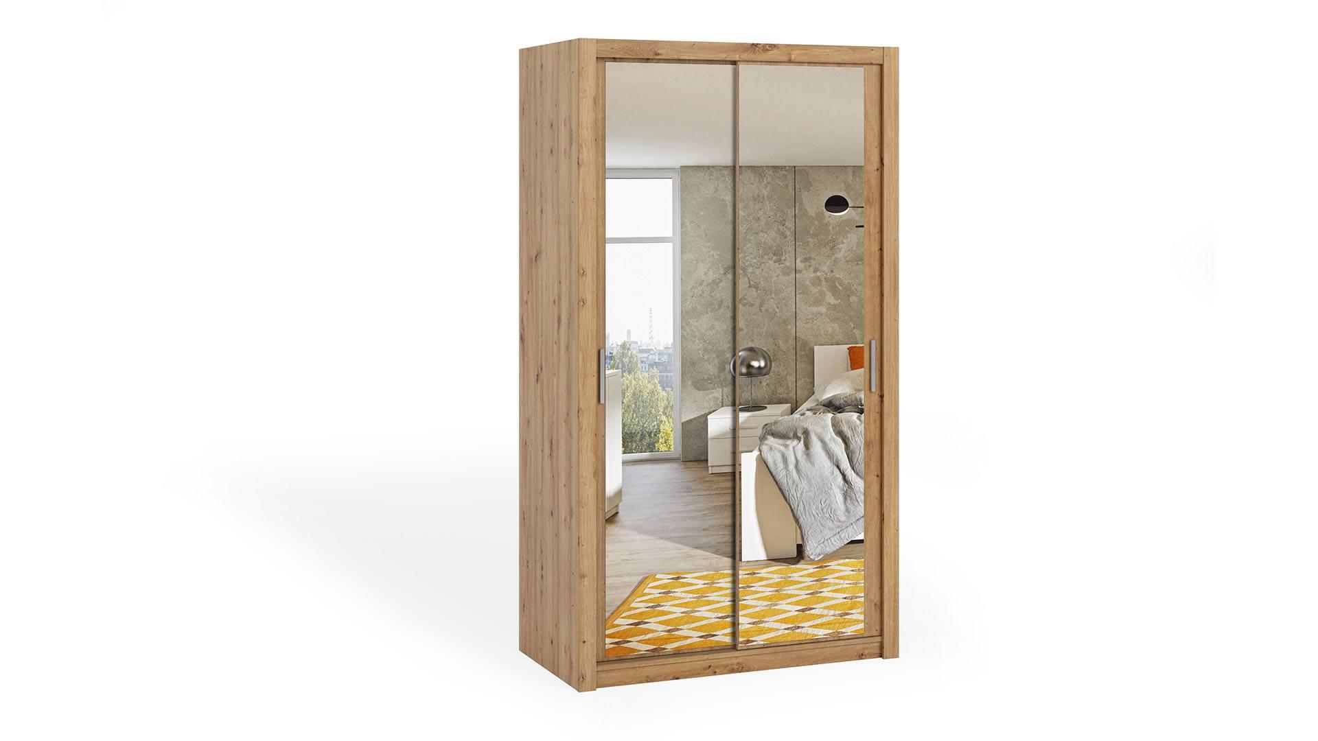 Bono Wardrobe 120 With Mirror Artisan Oak