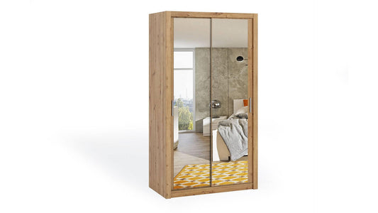 Bono Wardrobe 120 With Mirror Artisan Oak