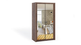 Bono Wardrobe 120 With Mirror Monastery Oak - Msofas LTD