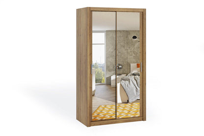 Bono Wardrobe 120 With Mirror Golden Oak