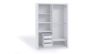 Bono Wardrobe 120 White - Msofas LTD