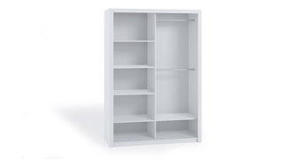 Bono Wardrobe 180 With Mirror White - Msofas LTD