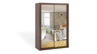 Bono Wardrobe 180 With Mirror Monastery Oak - Msofas LTD