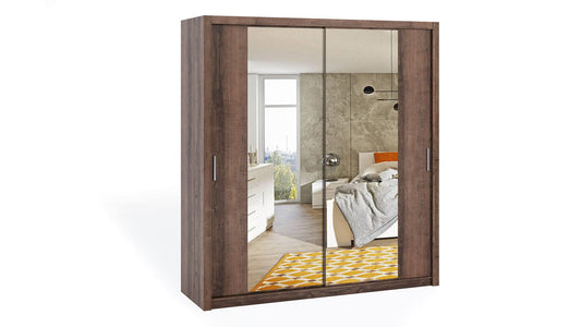 Bono Wardrobe 220 With Mirror Monastery Oak